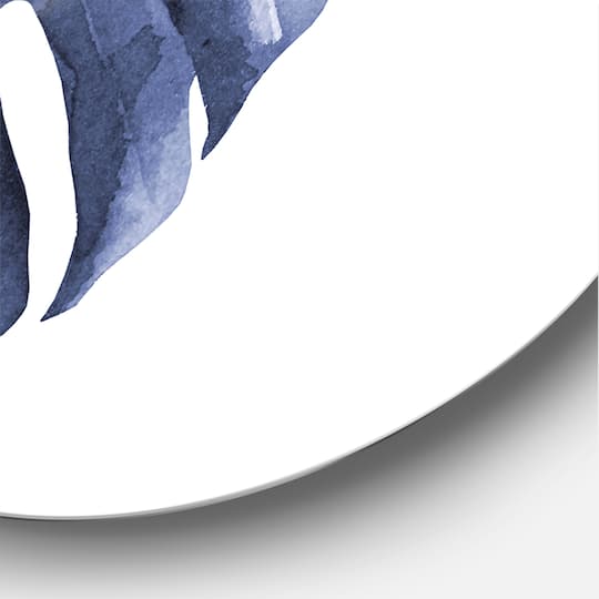 Designart - Tropical Blue Watercolour Leaves III